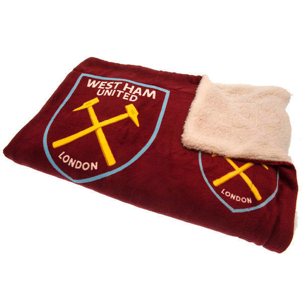 West Ham United Sherpa Fleece Blanket