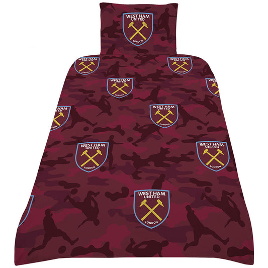 West Ham United Player Camo Single Duvet Set