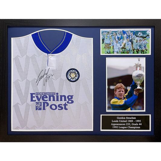 Leeds United 1992 Strachan Signed Shirt (Framed)