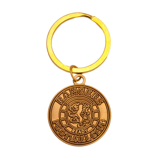Rangers Antique Gold Ready Crest Keyring