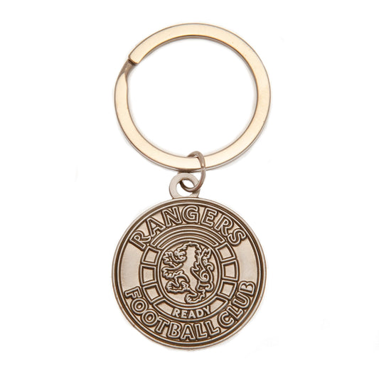 Rangers Antique Silver Ready Crest Keyring