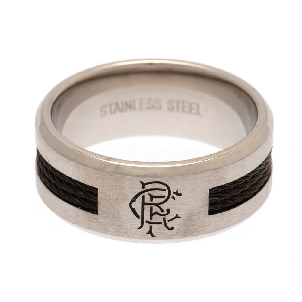 Rangers Black Inlay Ring Large