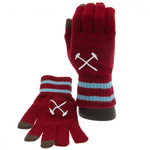 West Ham United Touchscreen Knitted Gloves Youths
