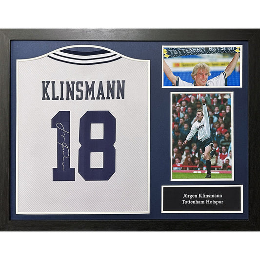 Tottenham Hotspur 1994 Klinsmann Signed Shirt (Framed)
