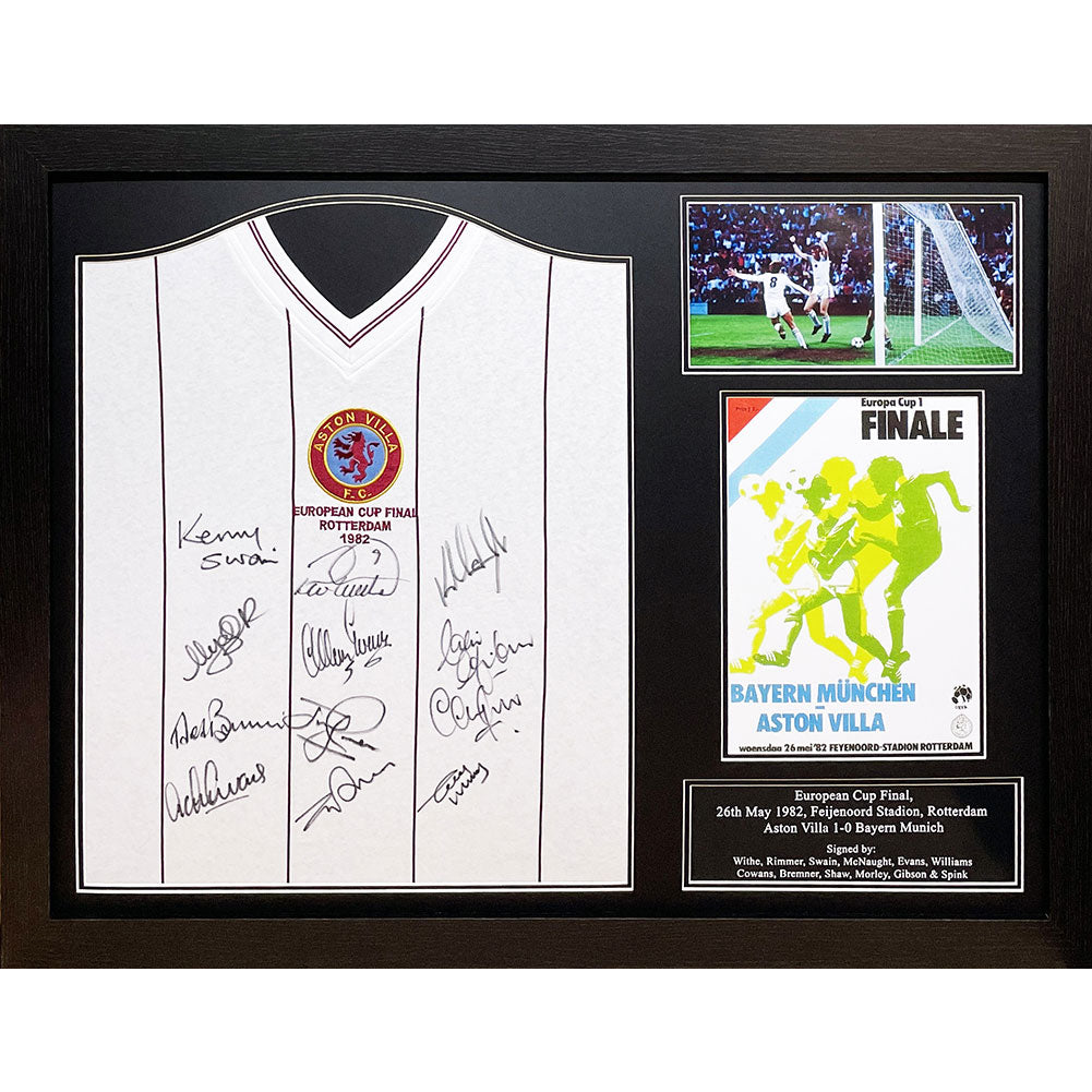 Aston Villa 1982 European Cup Final Signed Shirt (Framed)