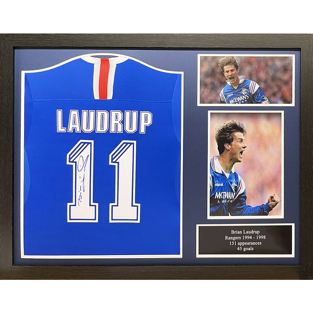 Rangers Laudrup Signed Shirt (Framed)