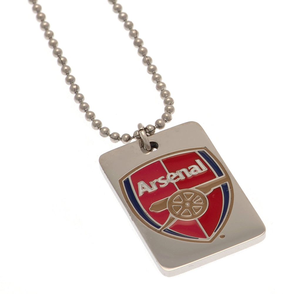 Arsenal Enamel Crest Dog Tag & Chain