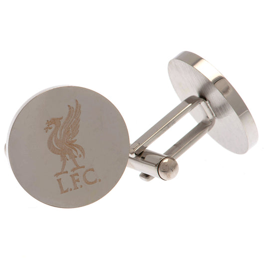 Liverpool Stainless Steel Round Cufflinks