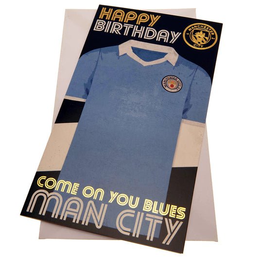 Manchester City Birthday Card Retro
