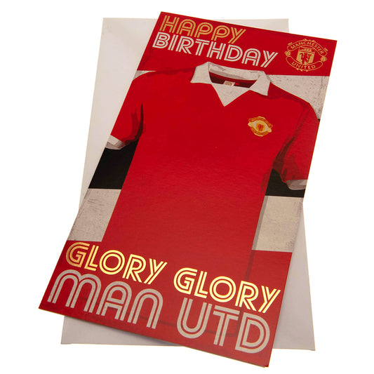 Manchester United Birthday Card Retro