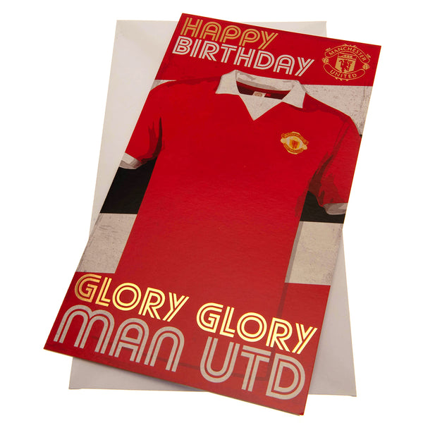 Manchester United Birthday Card Retro