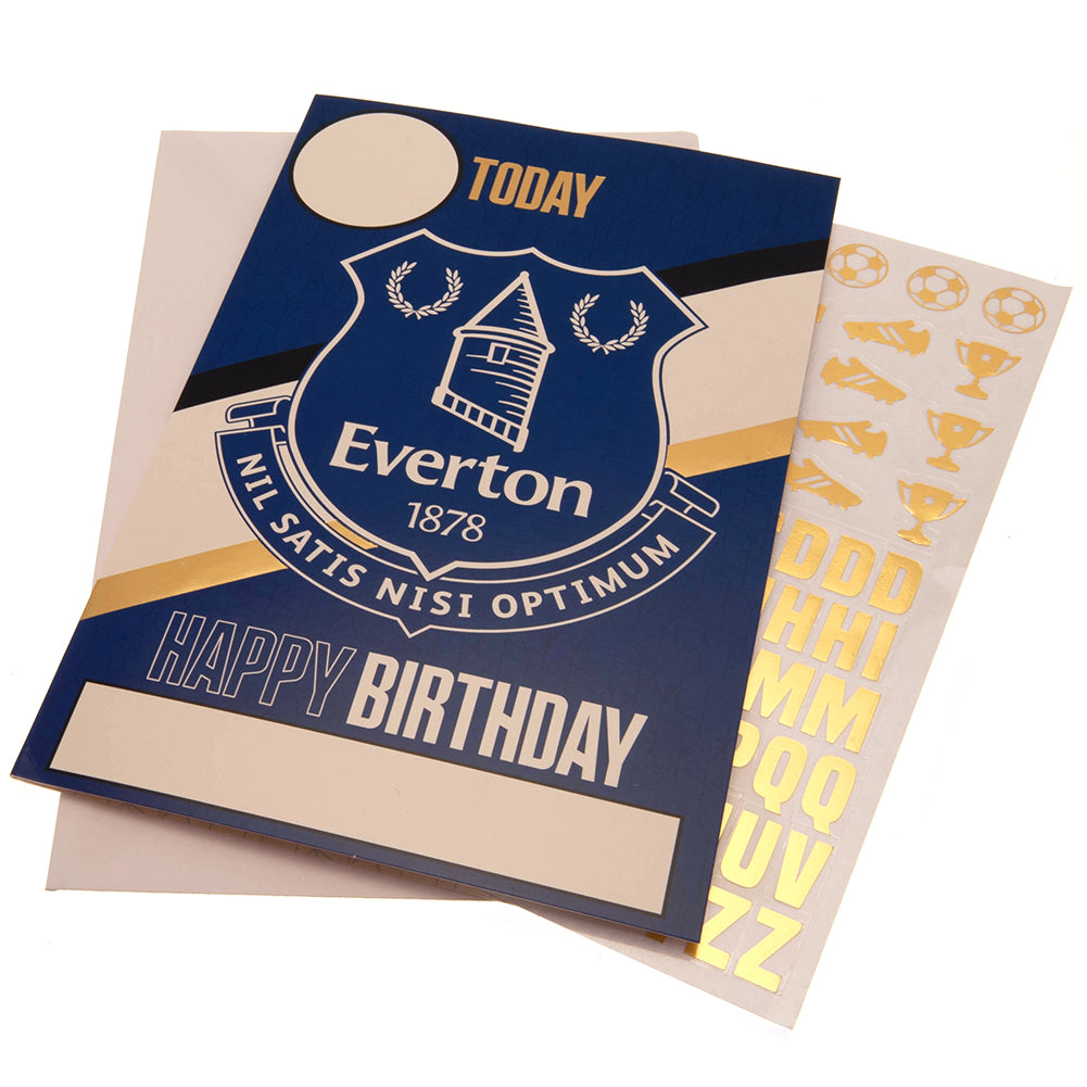 Everton Birthday Card With Stickers