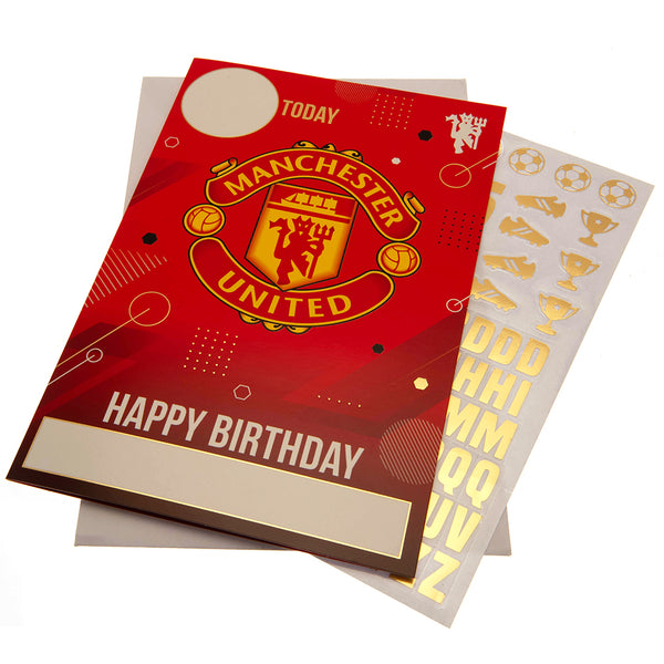 Manchester United Birthday Card With Stickers