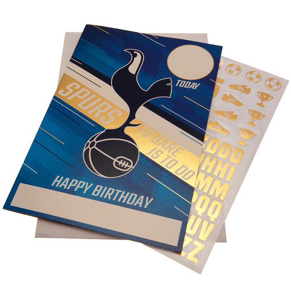 Tottenham Hotspur Birthday Card With Stickers