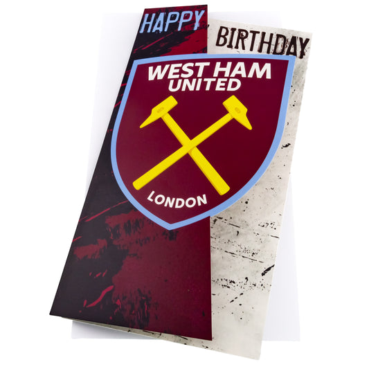 West Ham United Crest Birthday Card