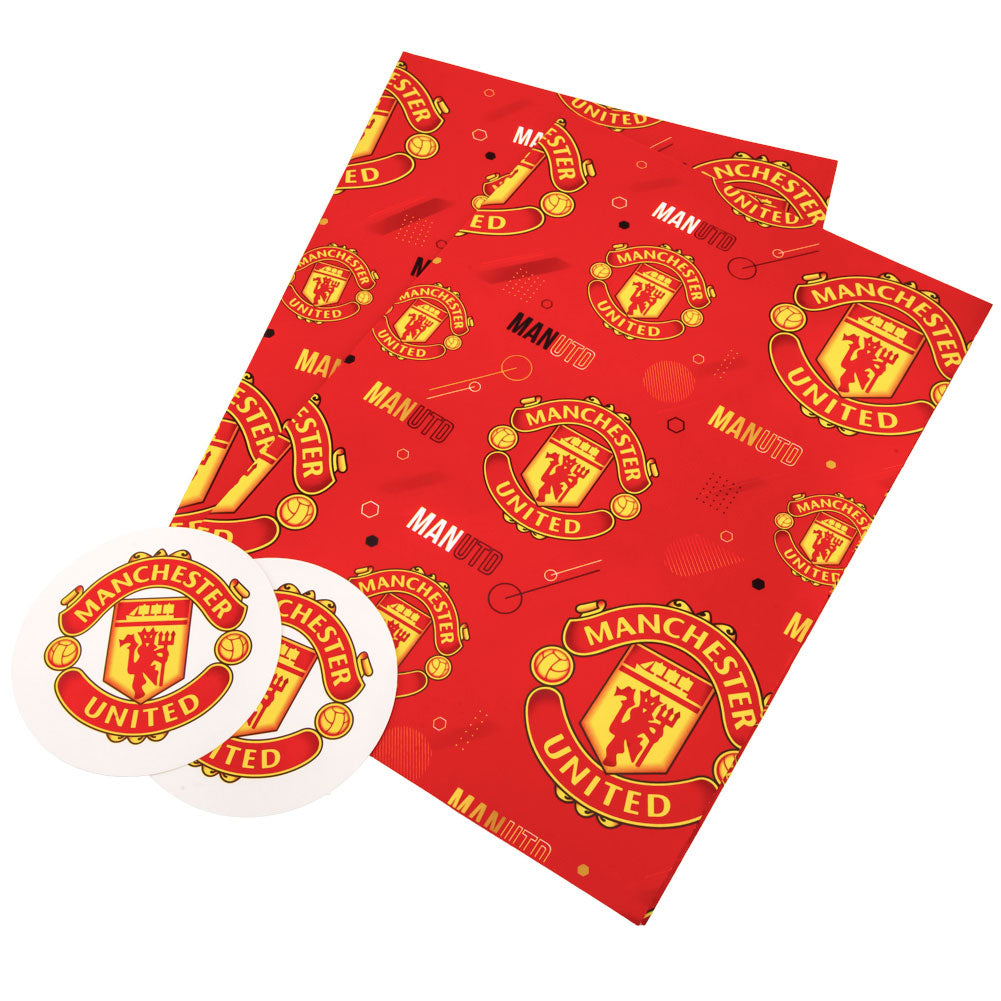 Manchester United Text Gift Wrap