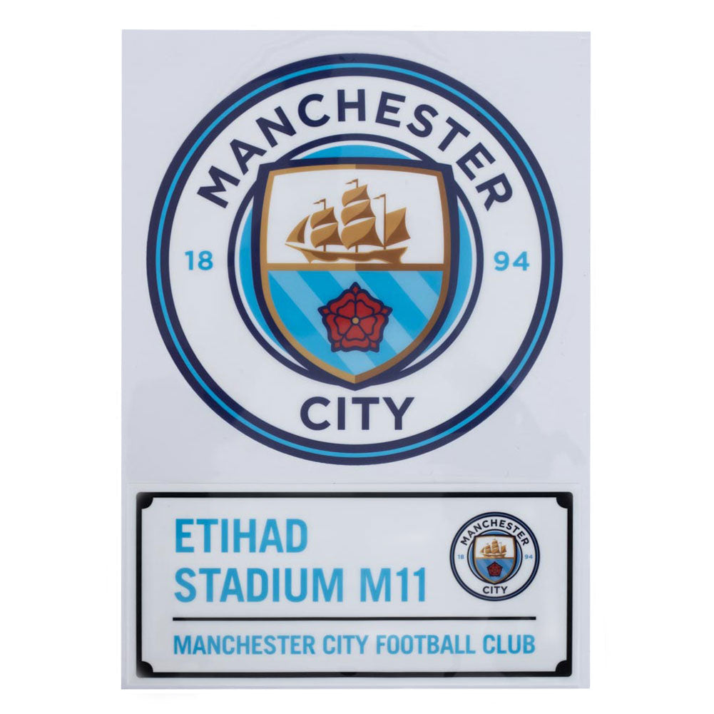 Manchester City A4 Car Decal