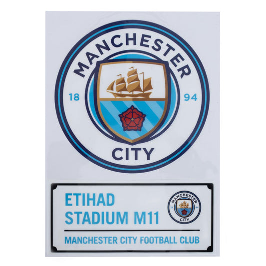 Manchester City A4 Car Decal