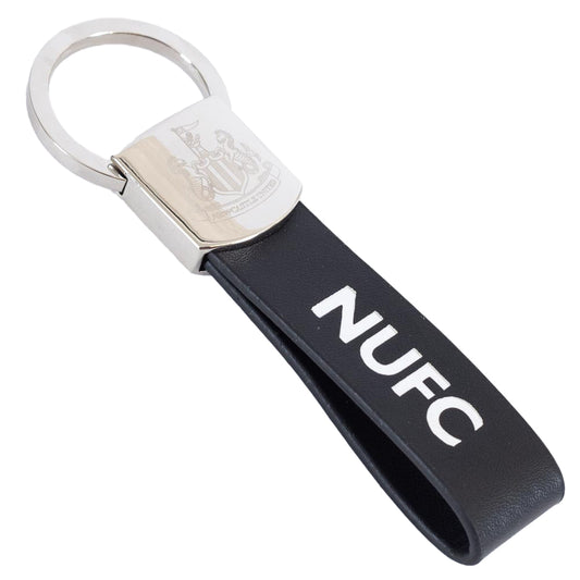 Newcastle United Leather Strap Keyring