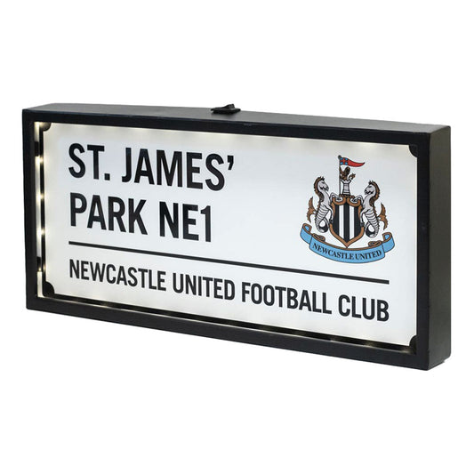Newcastle United Metal LED Street Sign