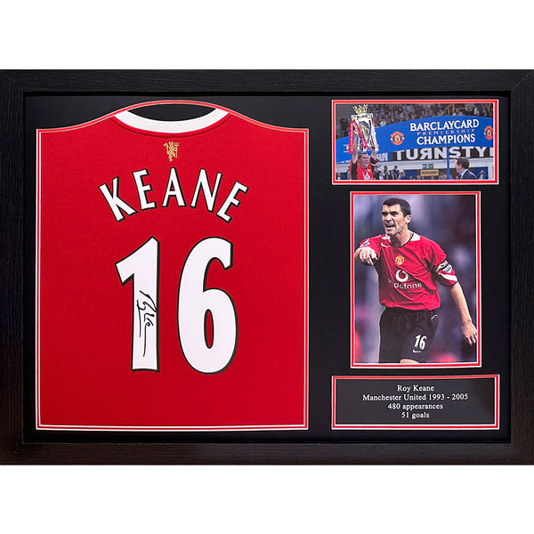 Manchester United Keane Signed Shirt (Framed)