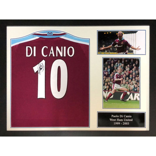 West Ham United Di Canio Signed Shirt (Framed)