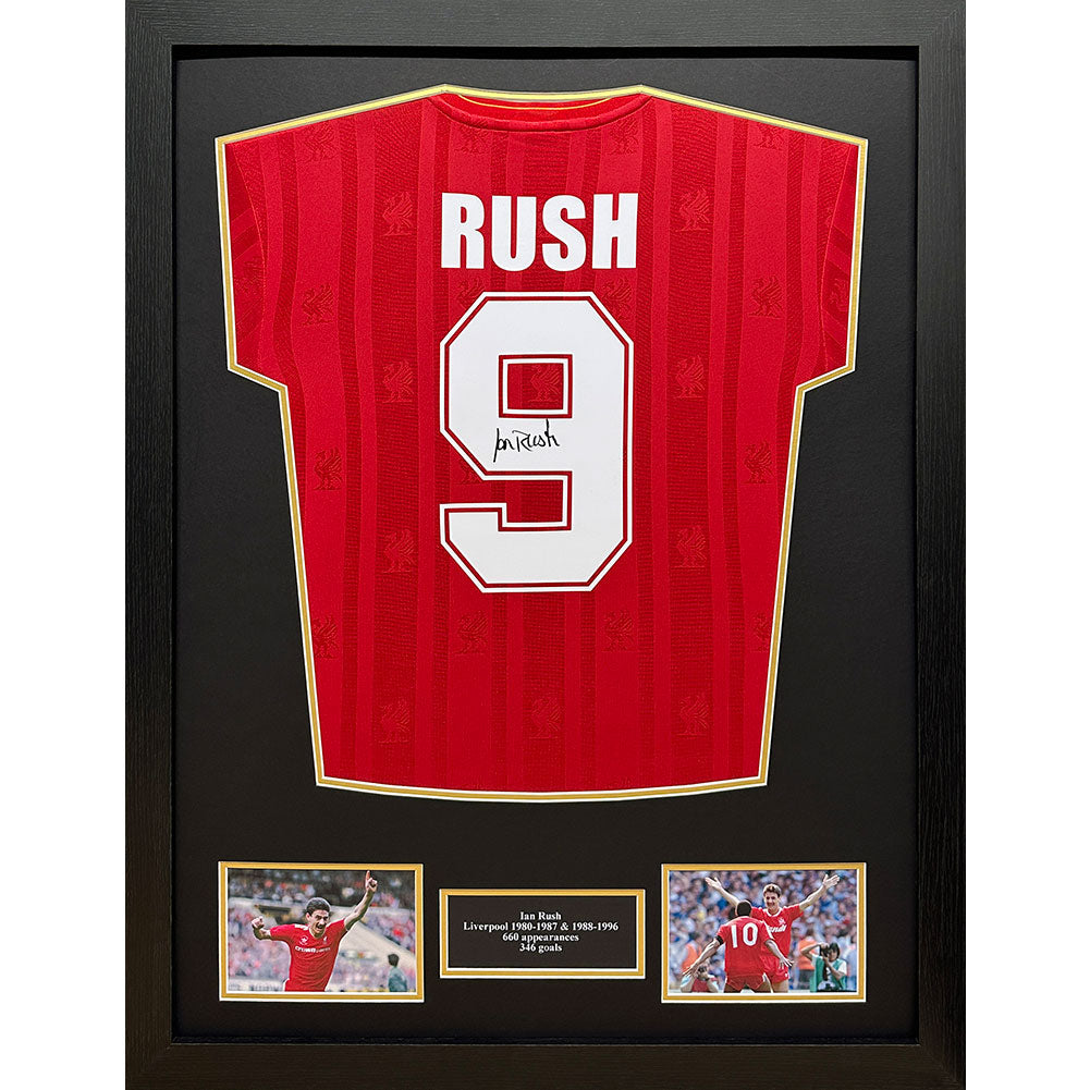 Liverpool 1986 Rush Signed Shirt (Framed)