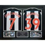 Newcastle United Bruno Guimaraes & Joelinton Signed Shirts (Dual Framed)