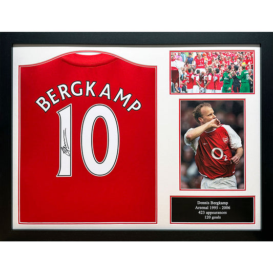 Arsenal Bergkamp Signed Shirt (Framed)
