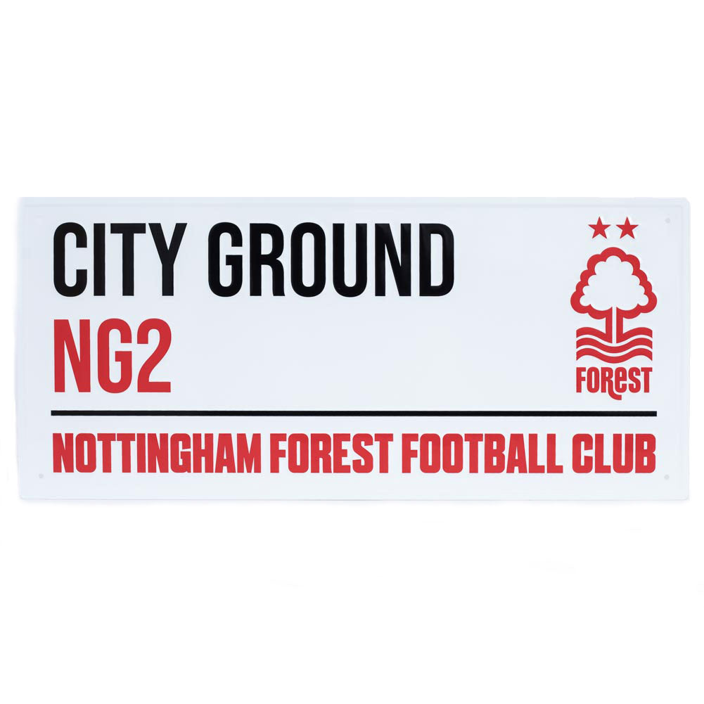 Nottingham Forest White Street Sign