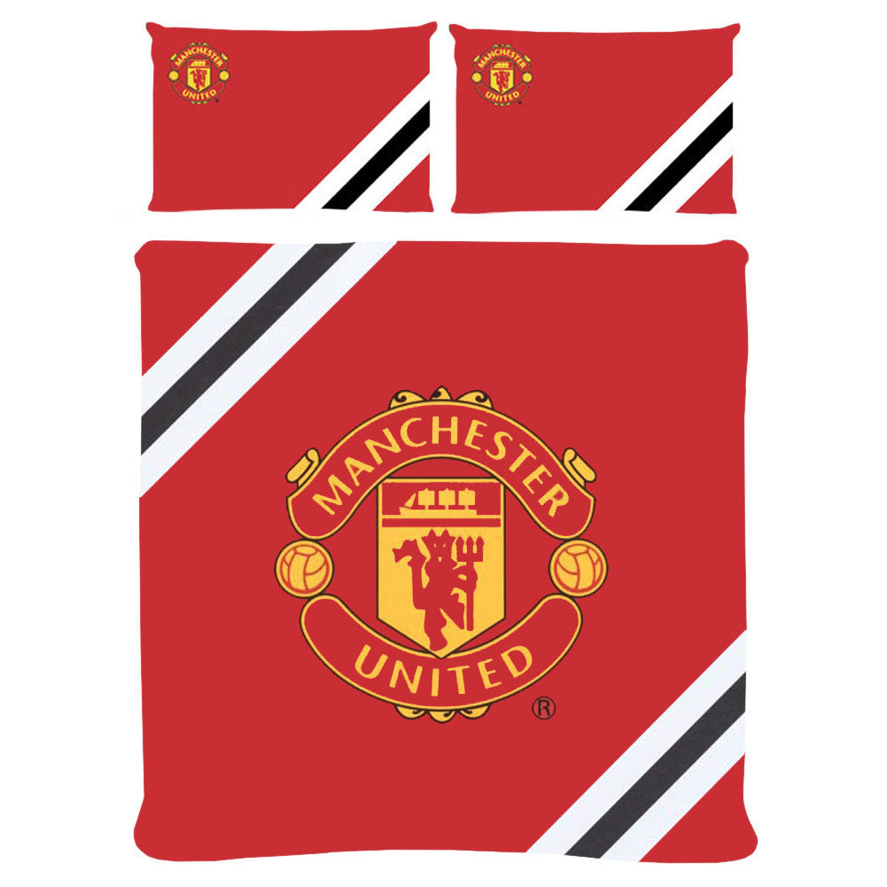 Manchester United Core Stripe Double Duvet Set