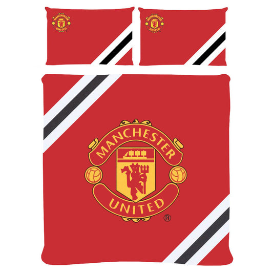 Manchester United Core Stripe Double Duvet Set