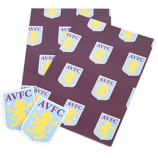 Aston Villa Text Gift Wrap