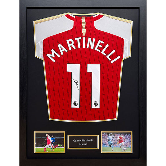 Arsenal Martinelli Signed Shirt (Framed)