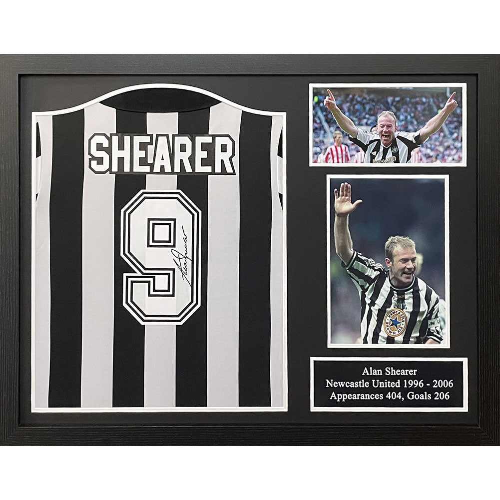 Newcastle United Shearer Signed Shirt (Framed)