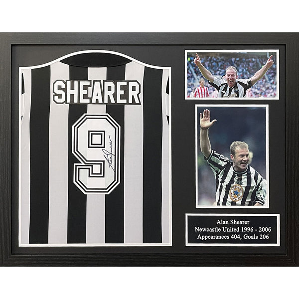 Newcastle United Shearer Signed Shirt (Framed)