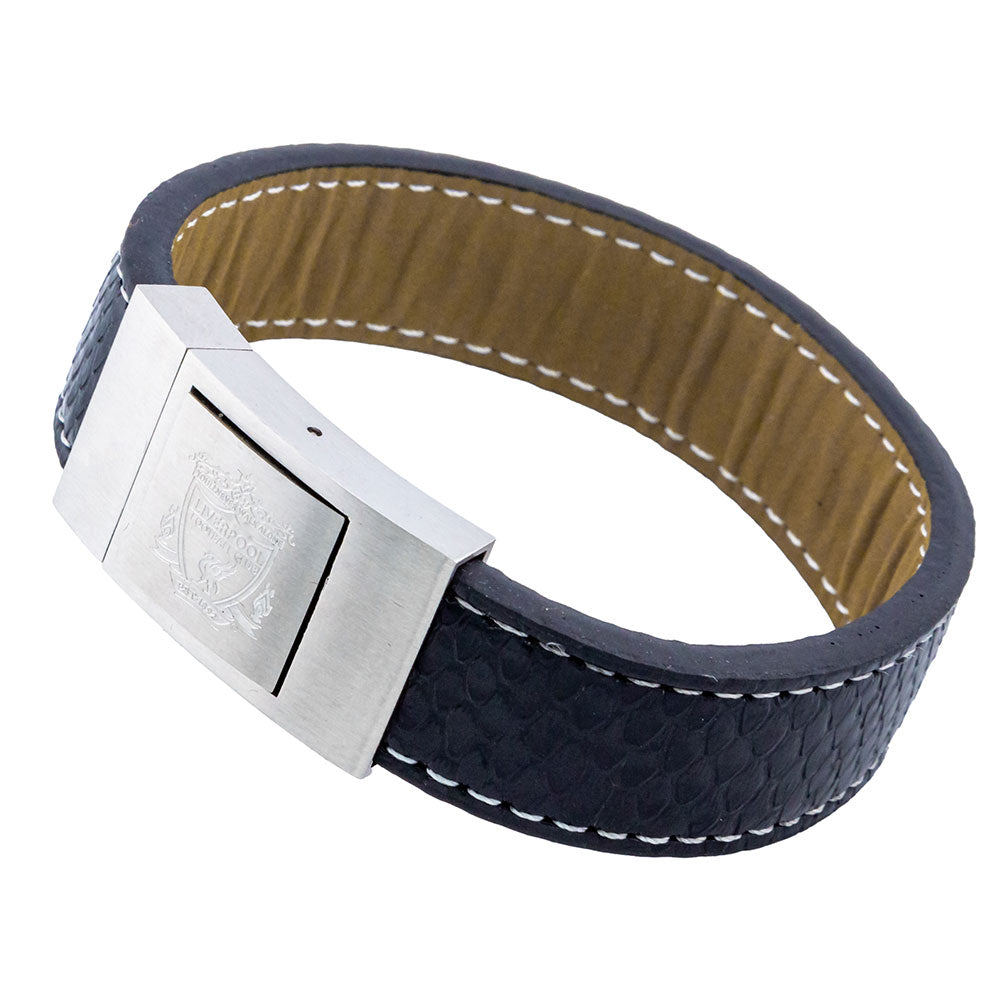Liverpool Stitched Leather Bracelet