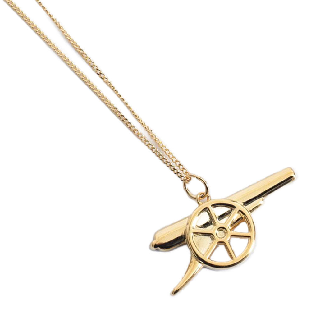 Arsenal 18ct Gold Plated on Silver Cannon Pendant & Chain