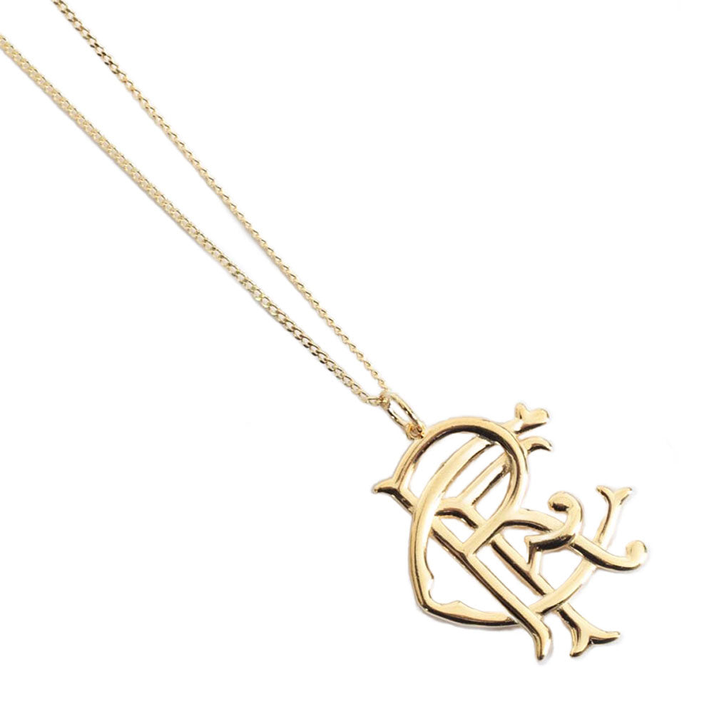Rangers 18ct Gold Plated on Silver Pendant & Chain