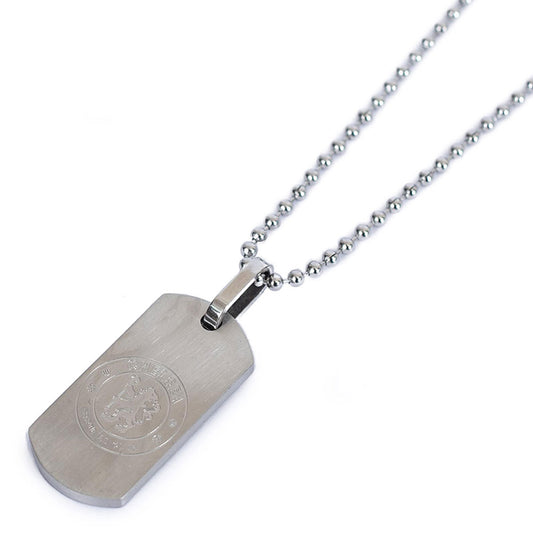 Chelsea Matt Finish Dog Tag & Chain