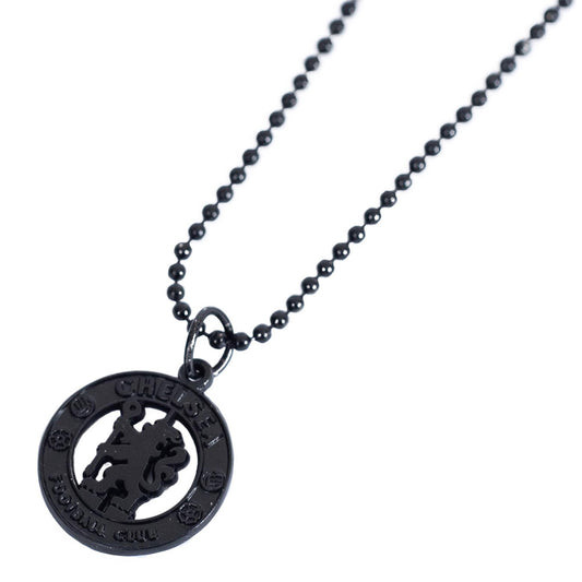 Chelsea Black Plated Pendant & Chain