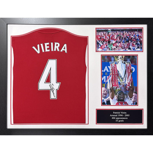 Arsenal Vieira Signed Shirt (Framed)