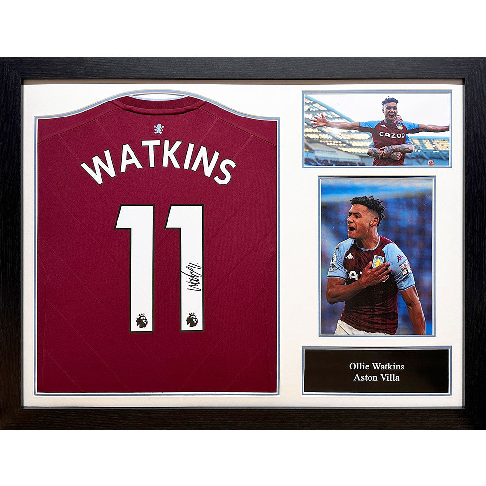 Aston Villa Watkins Signed Shirt (Framed)