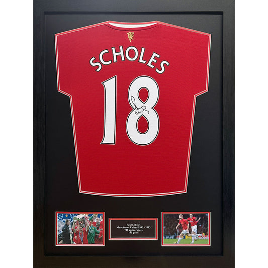 Manchester United Scholes Signed Shirt (Framed)