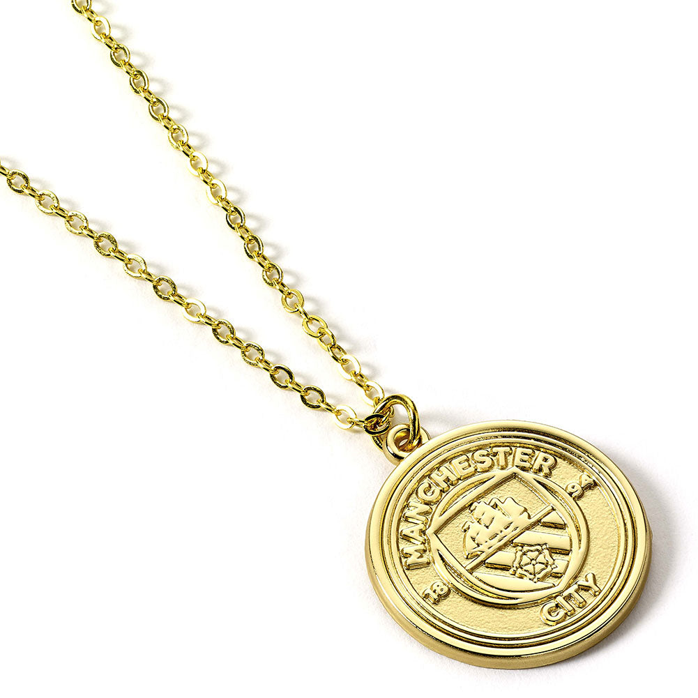 Manchester City Gold Finish Crest Necklace