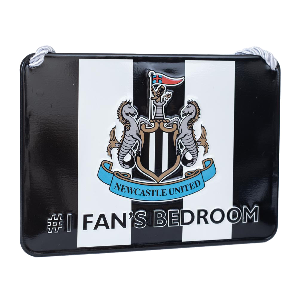 Newcastle United No1 Fan Stripe Bedroom Sign