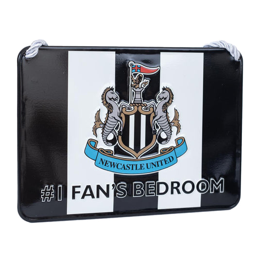 Newcastle United No1 Fan Stripe Bedroom Sign