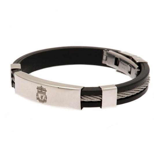 Liverpool Silver Inlay Silicone Bracelet