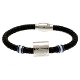 Leicester City Colour Ring Leather Bracelet