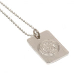 Leicester City Silver Plated Dog Tag &amp; Chain